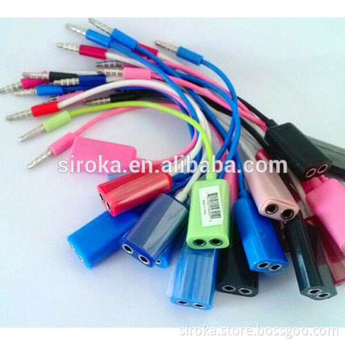Fashionable 3.5mm Earbud Earphone Splitter Adapter For Iphone, Android phones